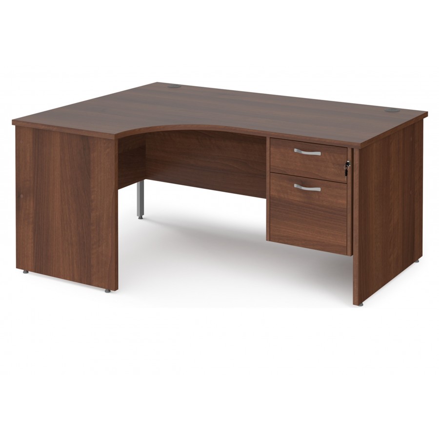 Maestro Panel end Ergonomic desk with Two Drawer Pedestal